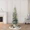 6ft. Pre-Lit Flocked Arctic Fir Pencil Artificial Christmas Tree, Warm White LED Lights